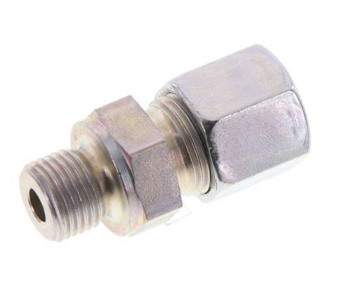 G 1/8'' Male x 8LL Zinc plated Steel Straight Cutting Ring 100 Bar DIN 2353