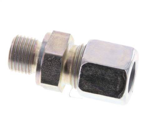 G 1/8'' Male x 8LL Zinc plated Steel Straight Cutting Ring 100 Bar DIN 2353