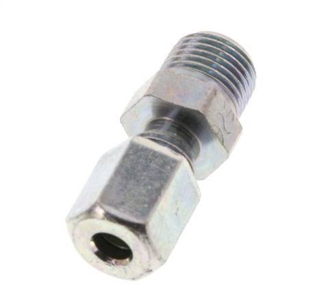 R 1/8'' Male x 4LL Zinc plated Steel Straight Cutting Ring 100 Bar DIN 2353 [2 Pieces]