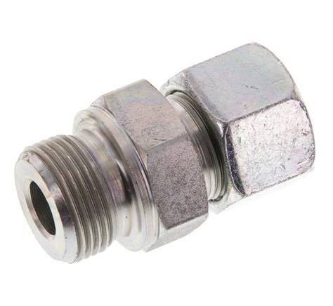 G 3/4'' Male x 16S Zinc plated Steel Straight Cutting Ring 400 Bar DIN 2353