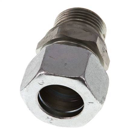 G 3/4'' Male x 22L Zinc plated Steel Straight Cutting Ring 160 Bar DIN 2353