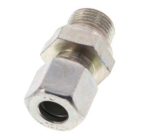 G 3/8'' Male x 10L Zinc plated Steel Straight Cutting Ring 315 Bar DIN 2353 [2 Pieces]