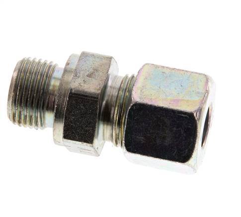 G 3/8'' Male x 10S Zinc plated Steel Straight Cutting Ring 630 Bar DIN 2353 [2 Pieces]