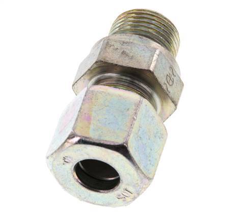 G 3/8'' Male x 10S Zinc plated Steel Straight Cutting Ring 630 Bar DIN 2353 [2 Pieces]