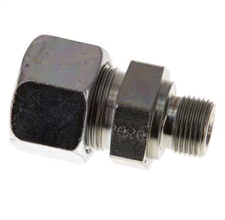 G 3/8'' Male x 16S Zinc plated Steel Straight Cutting Ring 400 Bar DIN 2353