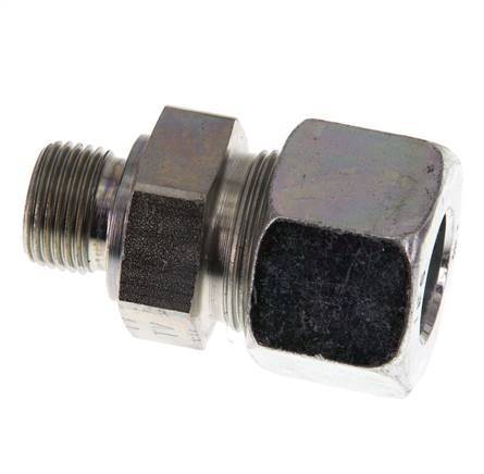 G 3/8'' Male x 16S Zinc plated Steel Straight Cutting Ring 400 Bar DIN 2353