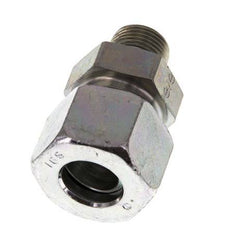 G 3/8'' Male x 16S Zinc plated Steel Straight Cutting Ring 400 Bar DIN 2353