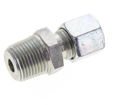 3/8'' NPT Male x 8L Zinc plated Steel Straight Cutting Ring 315 Bar DIN 2353