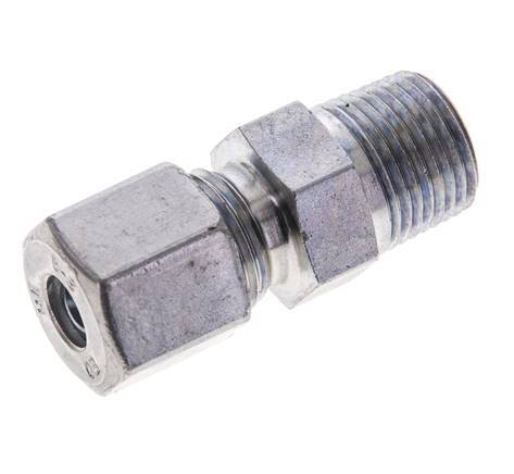 3/8'' NPT Male x 8S Zinc plated Steel Straight Cutting Ring 630 Bar DIN 2353