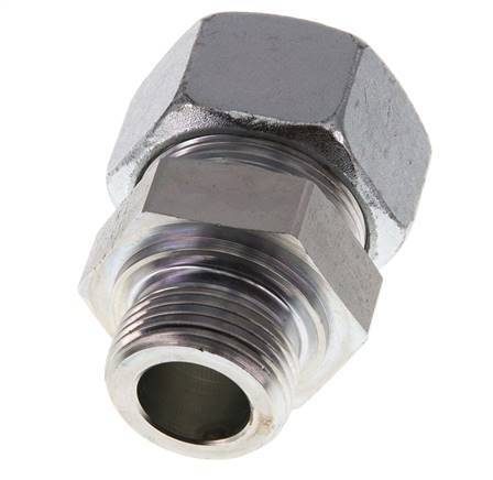 G 1'' Male x 30S Zinc plated Steel Straight Cutting Ring 400 Bar DIN 2353