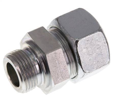 G 1'' Male x 30S Zinc plated Steel Straight Cutting Ring 400 Bar DIN 2353