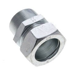 1 1/2'' NPT Male x 42L Zinc plated Steel Straight Cutting Ring 160 Bar DIN 2353