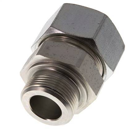 G 1 1/4'' Male x 38S Zinc plated Steel Straight Cutting Ring 315 Bar DIN 2353