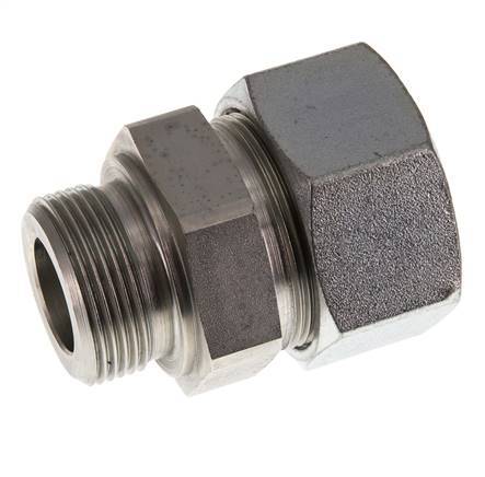 G 1 1/4'' Male x 38S Zinc plated Steel Straight Cutting Ring 315 Bar DIN 2353