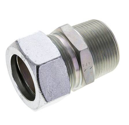 1 1/4'' NPT Male x 35L Zinc plated Steel Straight Cutting Ring 160 Bar DIN 2353