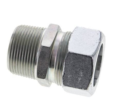 1 1/4'' NPT Male x 35L Zinc plated Steel Straight Cutting Ring 160 Bar DIN 2353