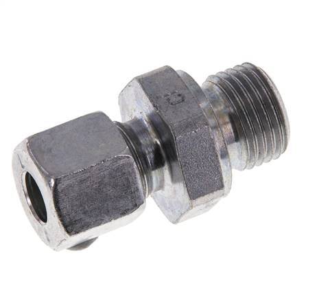 M16x1.5 Male x 8L Zinc plated Steel Straight Cutting Ring 315 Bar DIN 2353