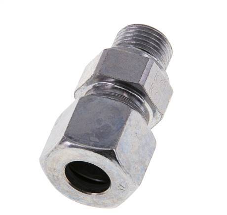 M16x1.5 Male x 12S Zinc plated Steel Straight Cutting Ring 630 Bar DIN 2353