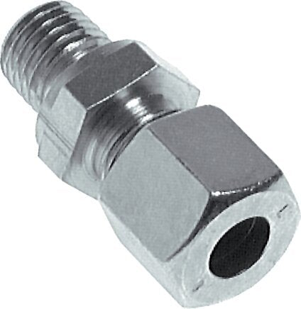 R 1/4'' Male x 10LL Zinc plated Steel Straight Cutting Ring 100 Bar DIN 2353 [2 Pieces]