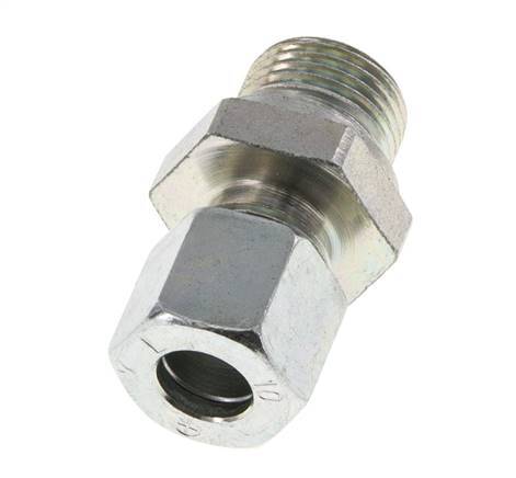 M18x1.5 Male x 10L Zinc plated Steel Straight Cutting Ring 315 Bar DIN 2353