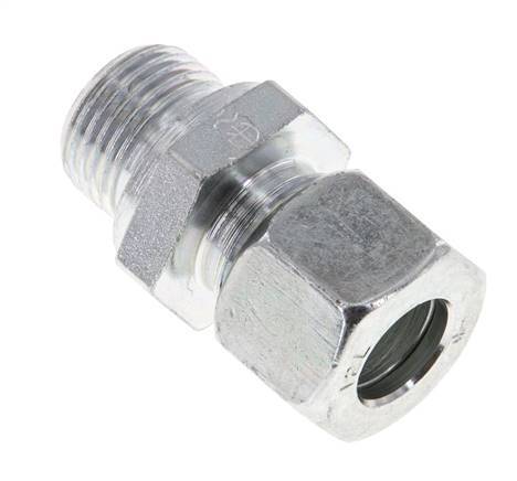 M18x1.5 Male x 12L Zinc plated Steel Straight Cutting Ring 315 Bar DIN 2353