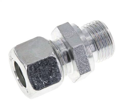 M18x1.5 Male x 12L Zinc plated Steel Straight Cutting Ring 315 Bar DIN 2353