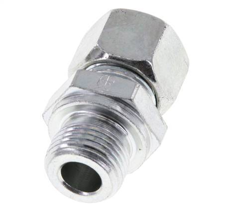 M18x1.5 Male x 12L Zinc plated Steel Straight Cutting Ring 315 Bar DIN 2353