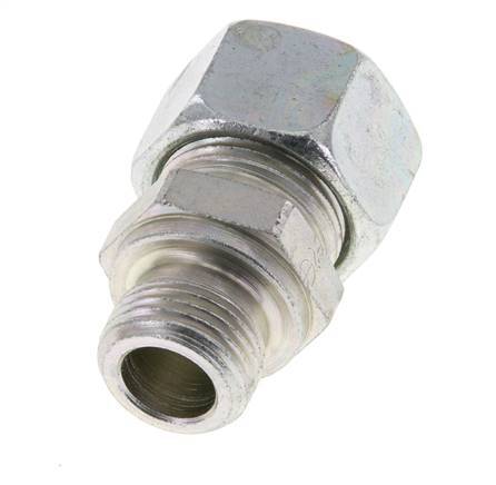 M18x1.5 Male x 15L Zinc plated Steel Straight Cutting Ring 315 Bar DIN 2353 [2 Pieces]