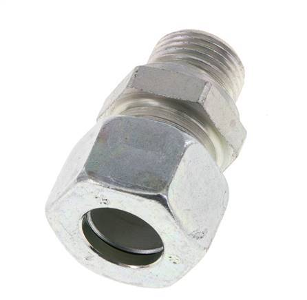 M18x1.5 Male x 15L Zinc plated Steel Straight Cutting Ring 315 Bar DIN 2353 [2 Pieces]