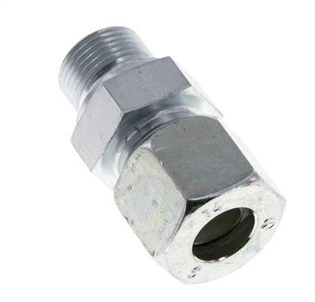 M20x1.5 Male x 14S Zinc plated Steel Straight Cutting Ring 630 Bar DIN 2353