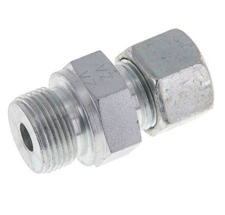 M22x1.5 Male x 12S Zinc plated Steel Straight Cutting Ring 630 Bar DIN 2353