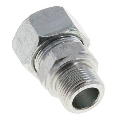 M22x1.5 Male x 18L Zinc plated Steel Straight Cutting Ring 315 Bar DIN 2353