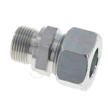 M22x1.5 Male x 18L Zinc plated Steel Straight Cutting Ring 315 Bar DIN 2353