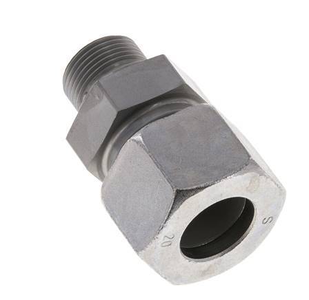 M22x1.5 Male x 20S Zinc plated Steel Straight Cutting Ring 400 Bar DIN 2353