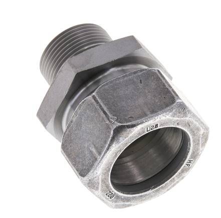 M26x1.5 Male x 28L Zinc plated Steel Straight Cutting Ring 160 Bar DIN 2353