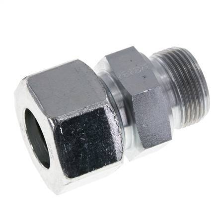 M33x2 Male x 25S Zinc plated Steel Straight Cutting Ring 400 Bar DIN 2353