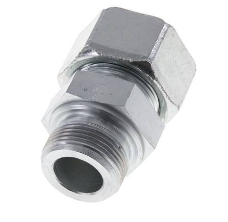 M33x2 Male x 25S Zinc plated Steel Straight Cutting Ring 400 Bar DIN 2353