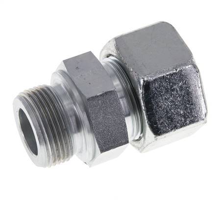 M33x2 Male x 25S Zinc plated Steel Straight Cutting Ring 400 Bar DIN 2353