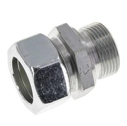 M33x2 Male x 28L Zinc plated Steel Straight Cutting Ring 160 Bar DIN 2353