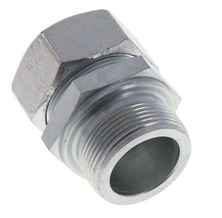 M42x2 Male x 35L Zinc plated Steel Straight Cutting Ring 160 Bar DIN 2353