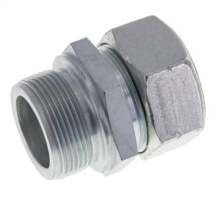 M42x2 Male x 35L Zinc plated Steel Straight Cutting Ring 160 Bar DIN 2353