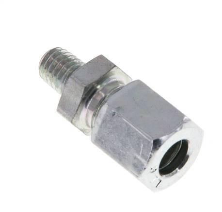 M6 Male x 6LL Zinc plated Steel Straight Cutting Ring 100 Bar DIN 2353