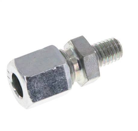 M6 Male x 6LL Zinc plated Steel Straight Cutting Ring 100 Bar DIN 2353