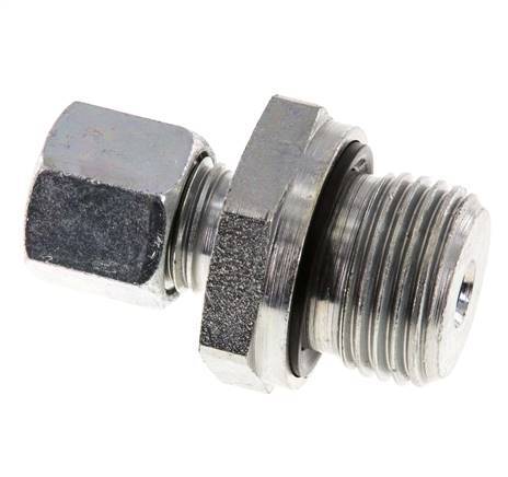 G 1/2'' Male x 8L Zinc plated Steel Straight Cutting Ring with FKM Seal 315 Bar DIN 2353