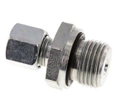 G 1/2'' Male x 8L Zinc plated Steel Straight Cutting Ring with FKM Seal 315 Bar DIN 2353