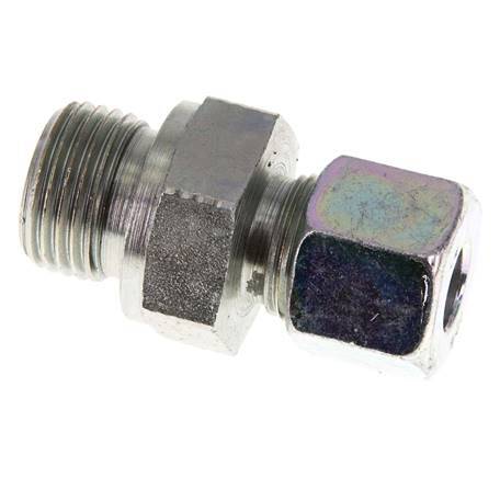 G 1/2'' Male x 10S Zinc plated Steel Straight Cutting Ring with FKM Seal 630 Bar DIN 2353