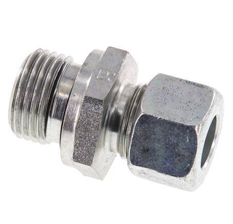 G 1/2'' Male x 12L Zinc plated Steel Straight Cutting Ring with FKM Seal 315 Bar DIN 2353 [2 Pieces]