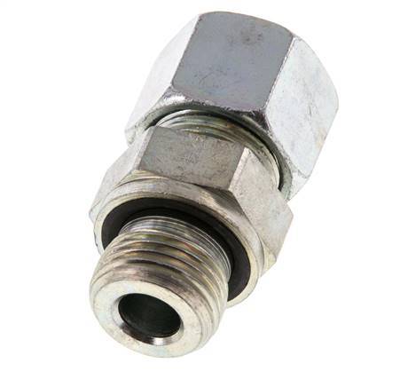 G 1/2'' Male x 14S Zinc plated Steel Straight Cutting Ring with FKM Seal 630 Bar DIN 2353
