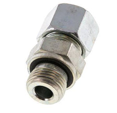 G 1/2'' Male x 14S Zinc plated Steel Straight Cutting Ring with FKM Seal 630 Bar DIN 2353
