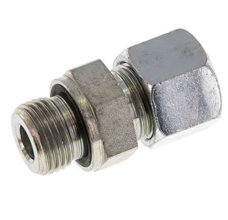 G 1/2'' Male x 14S Zinc plated Steel Straight Cutting Ring with FKM Seal 630 Bar DIN 2353